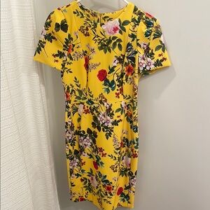 Floral Yellow Dress Calvin Klein
